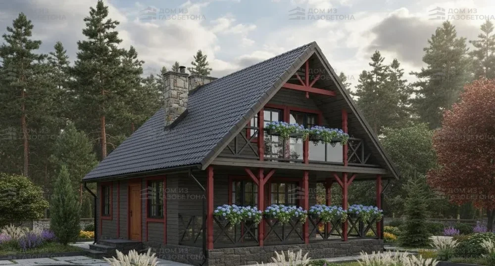 Проект Двухэтажный дом 8 на 12, 86 м2