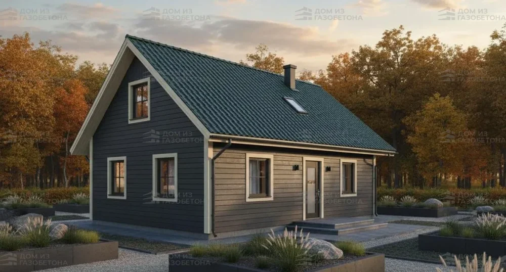 Проект Двухэтажный дом 12 на 7, 100 м2