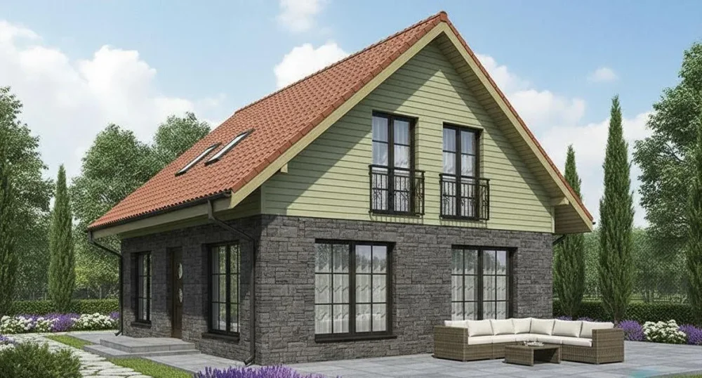 Проект Двухэтажный дом 12 на 12, 142 м2