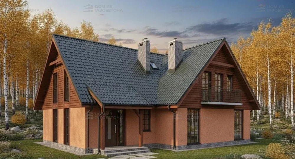 Проект Двухэтажный дом 15 на 13, 208 м2