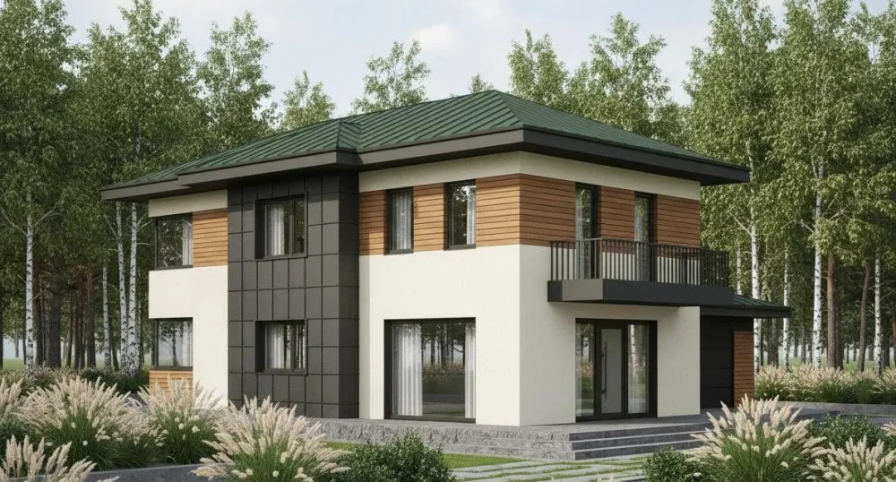 Проект Двухэтажный дом 14 на 16, 199 м2