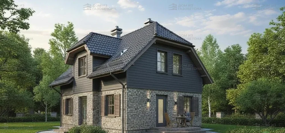 Проект Двухэтажный дом 15 на 9, 136 м2