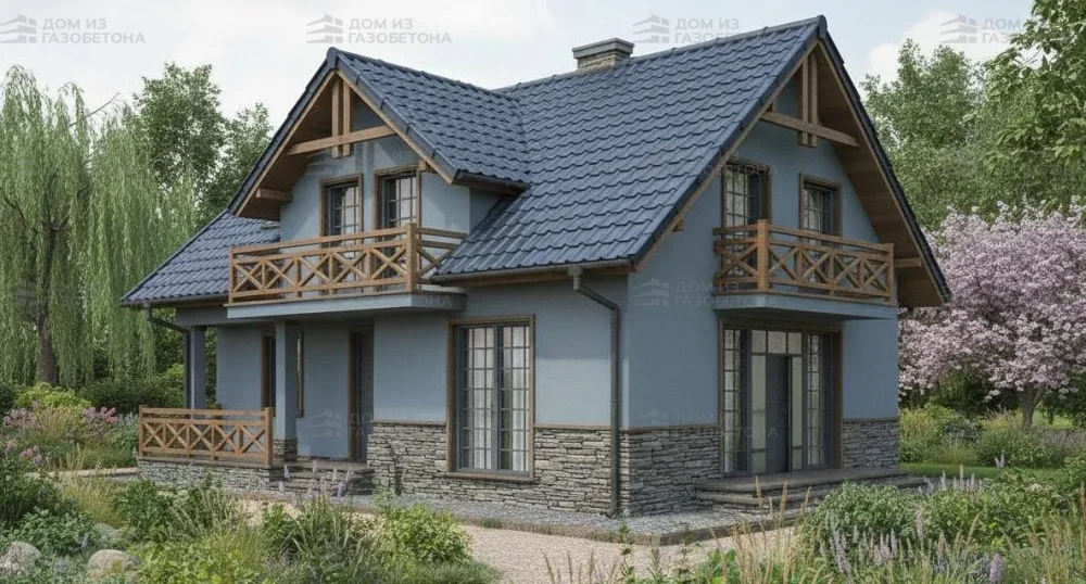 Проект Двухэтажный дом 15 на 9, 190 м2