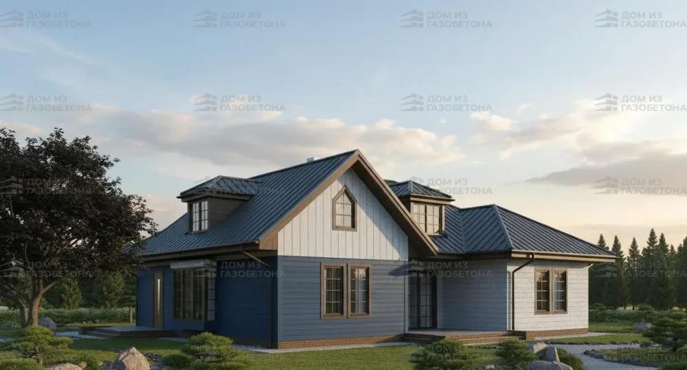 Проект Двухэтажный дом 17 на 15, 212 м2