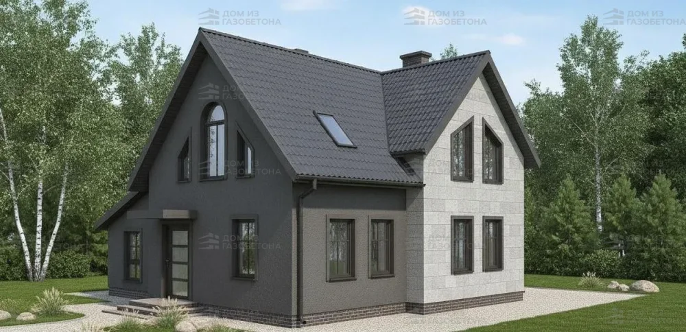 Проект Двухэтажный дом 15 на 9, 145 м2