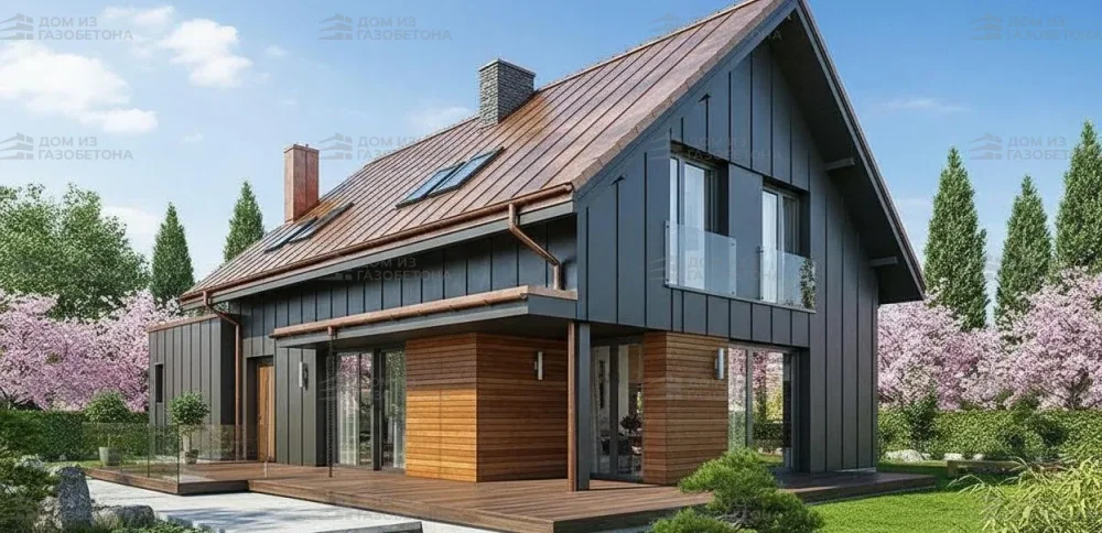 Проект Двухэтажный дом 14 на 10, 154 м2