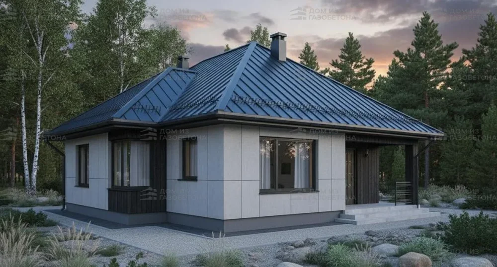 Проект Одноэтажный дом 15 на 14, 123 м2