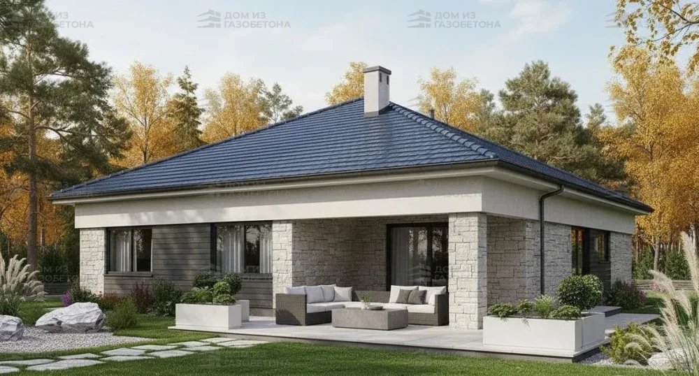 Проект Одноэтажный дом 19 на 13, 175 м2