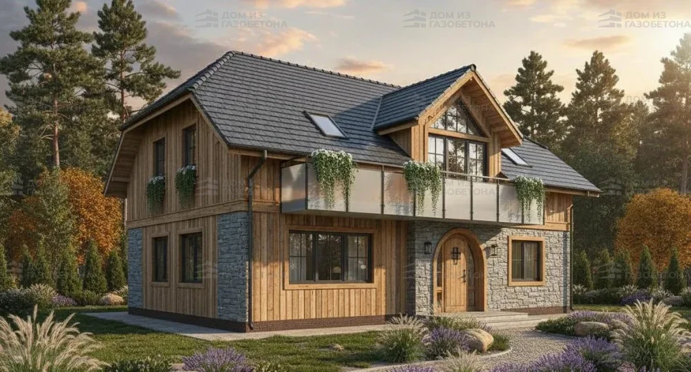 Проект Двухэтажный дом 14 на 10, 195 м2