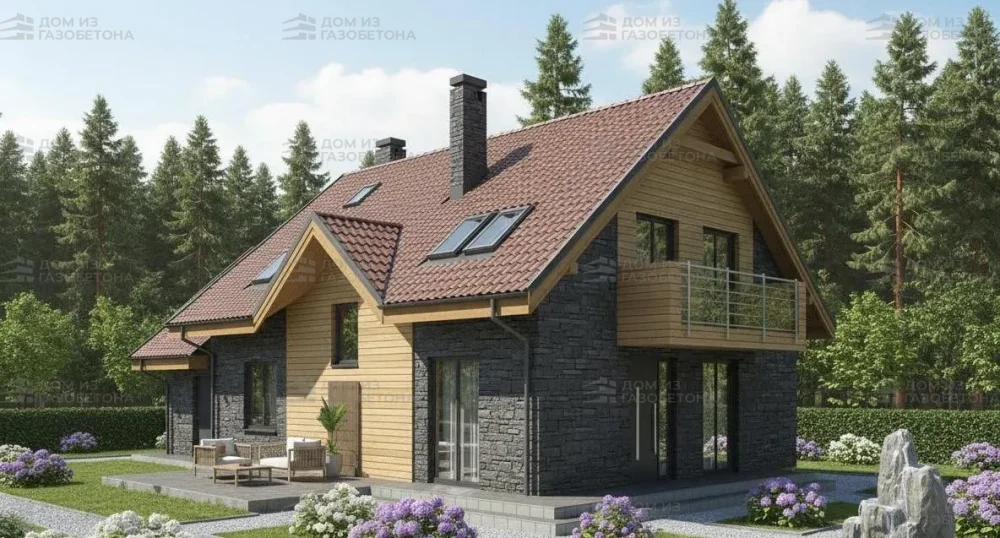 Проект Двухэтажный дом 15 на 10, 160 м2