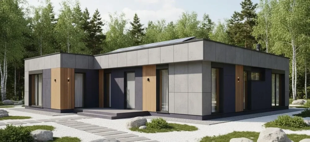 Проект Одноэтажный дом 14 на 8, 78 м2