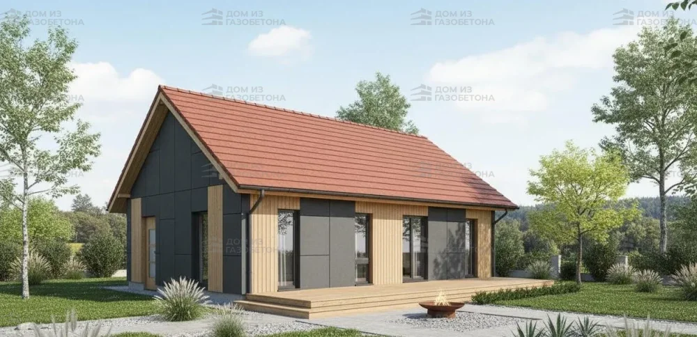 Проект Двухэтажный дом 11 на 9, 87 м2